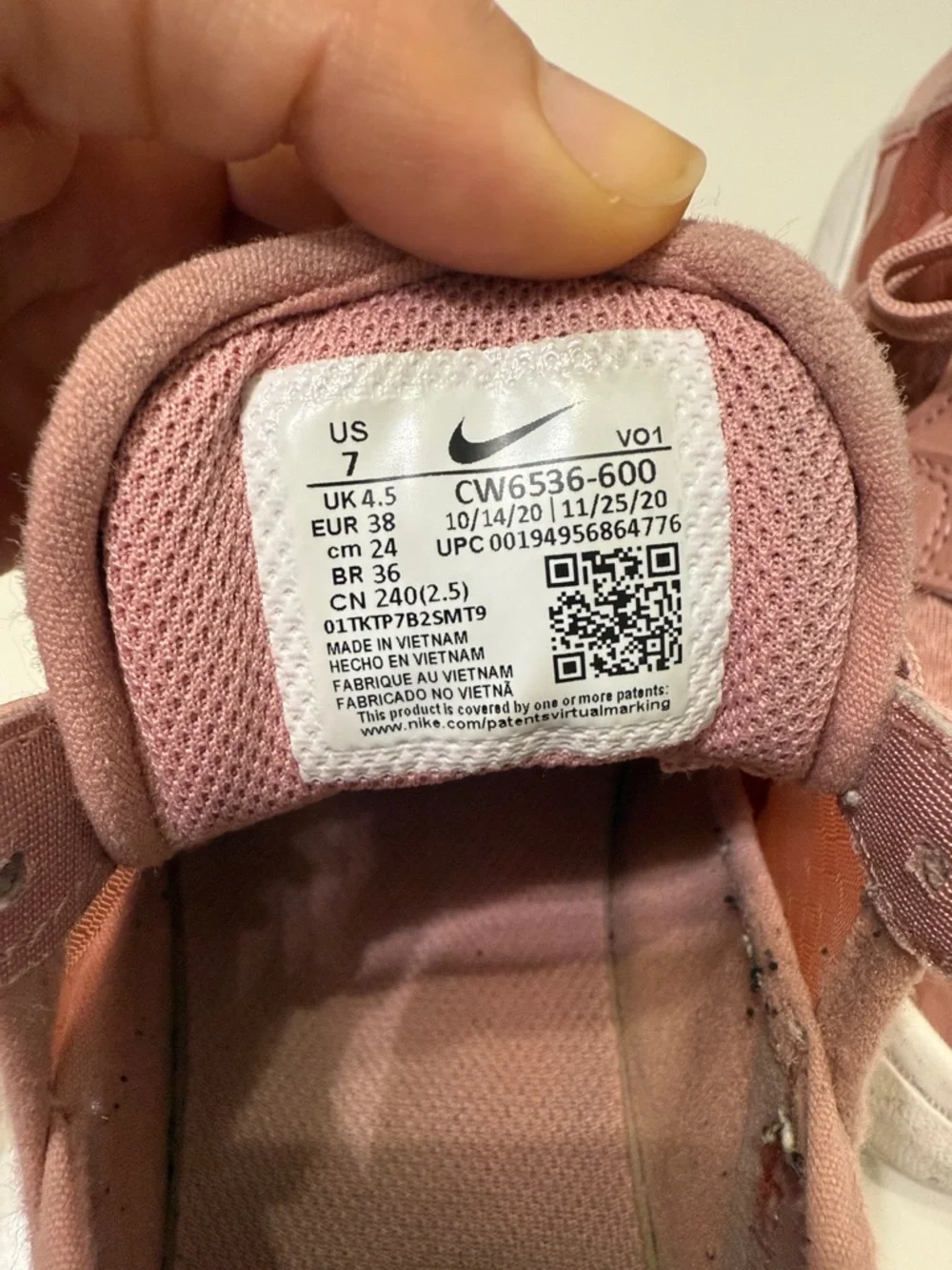 Nike‎ Court Vision Alta Women's Pink Platform Sneakers